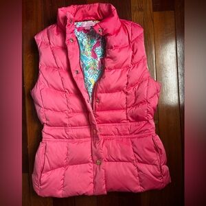 Lilly Pulitzer Pink Floral Lined Vest